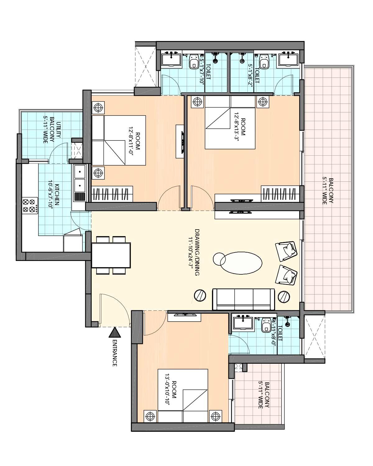  M3M Skycity Floor Plan